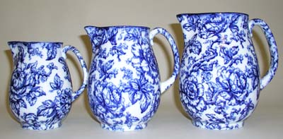 Jugs or Pitchers Set of Three c1920s